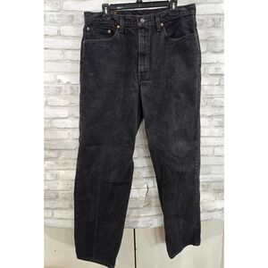 Vintage Levis 550 Jeans‎ Mens 38x32 Black Denim Relaxed Fit Skate Grunge Y2K